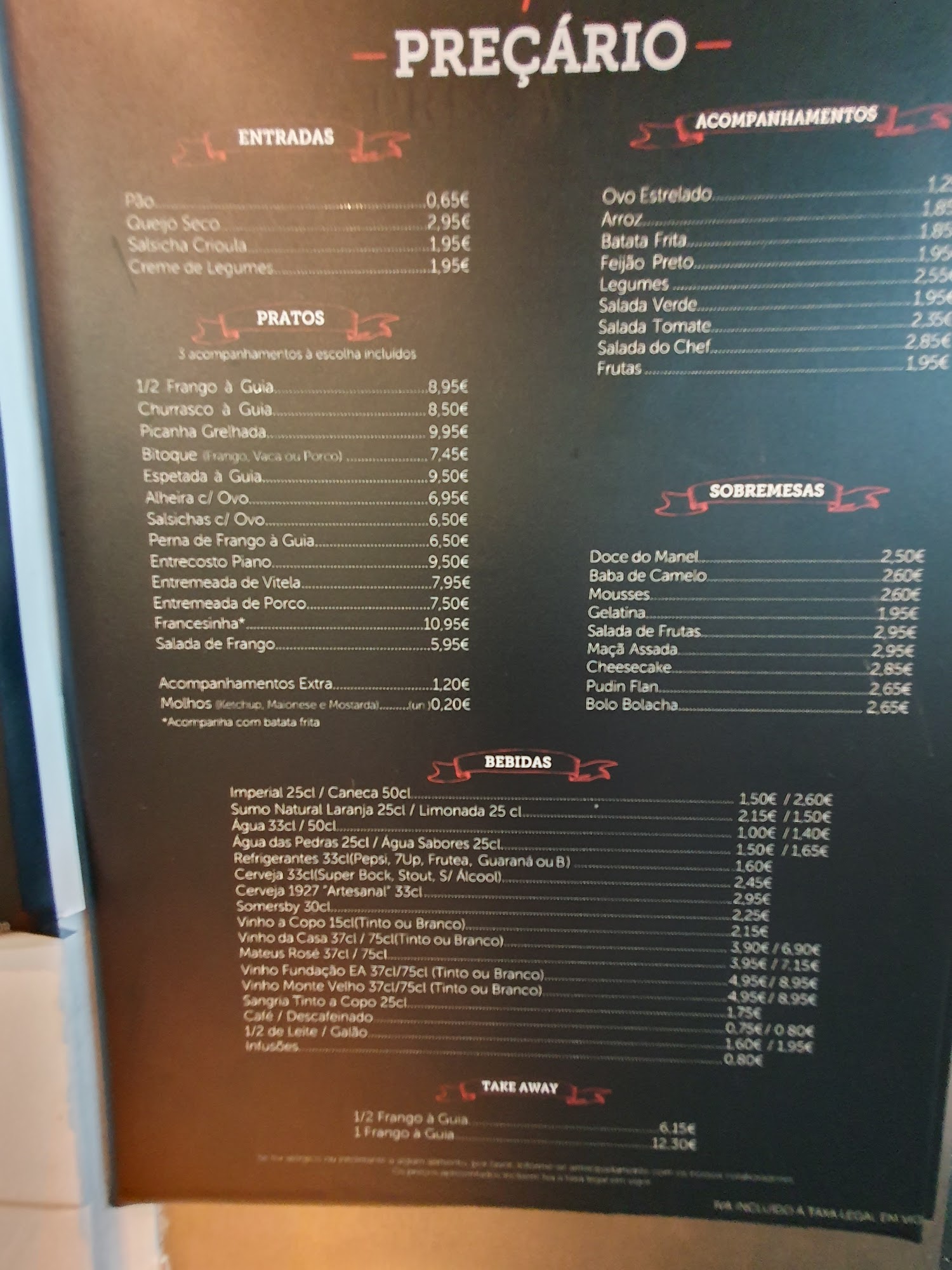 Sr. Frango da Guia (Forum Sintra) (Senhor Frango da Guia (Allegro Sintra)) Menu