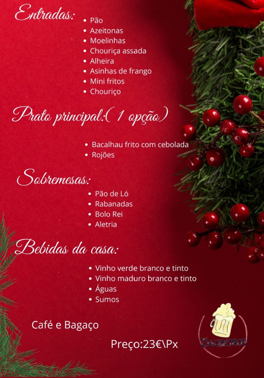 Sede Rancho Folclórico de Monte Cordova Menu