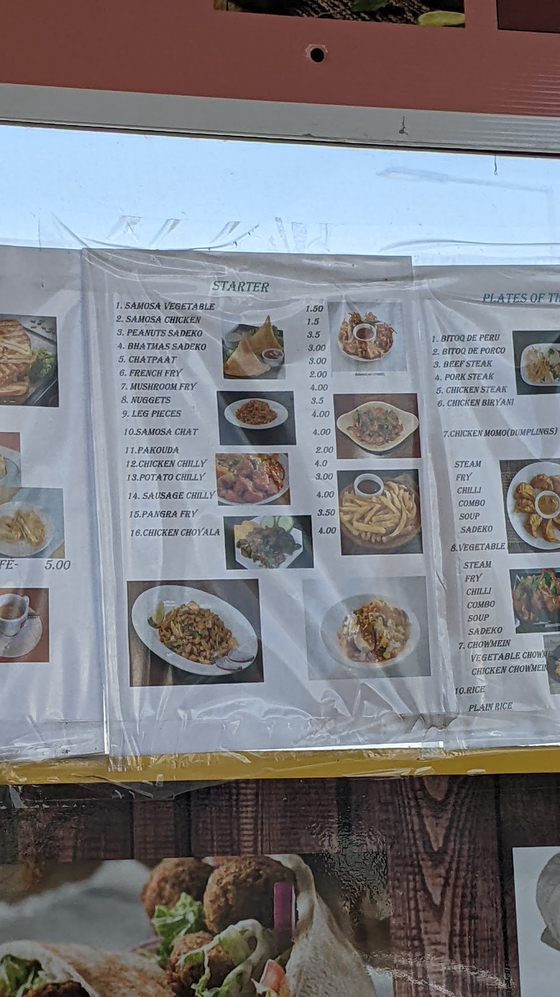 Pastelaria. Snack-Bar Avenida Menu