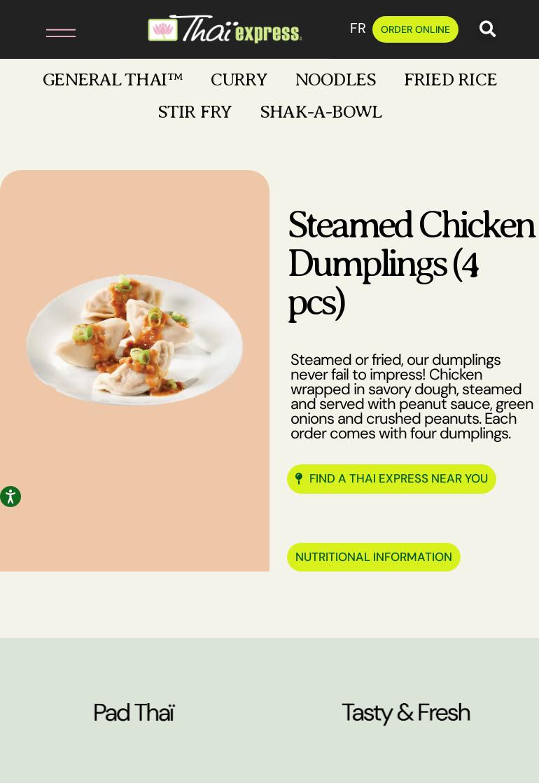 Thai Express Restaurant Mascouche Menu