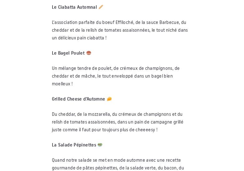 Columbus Café & Co Parc Menu