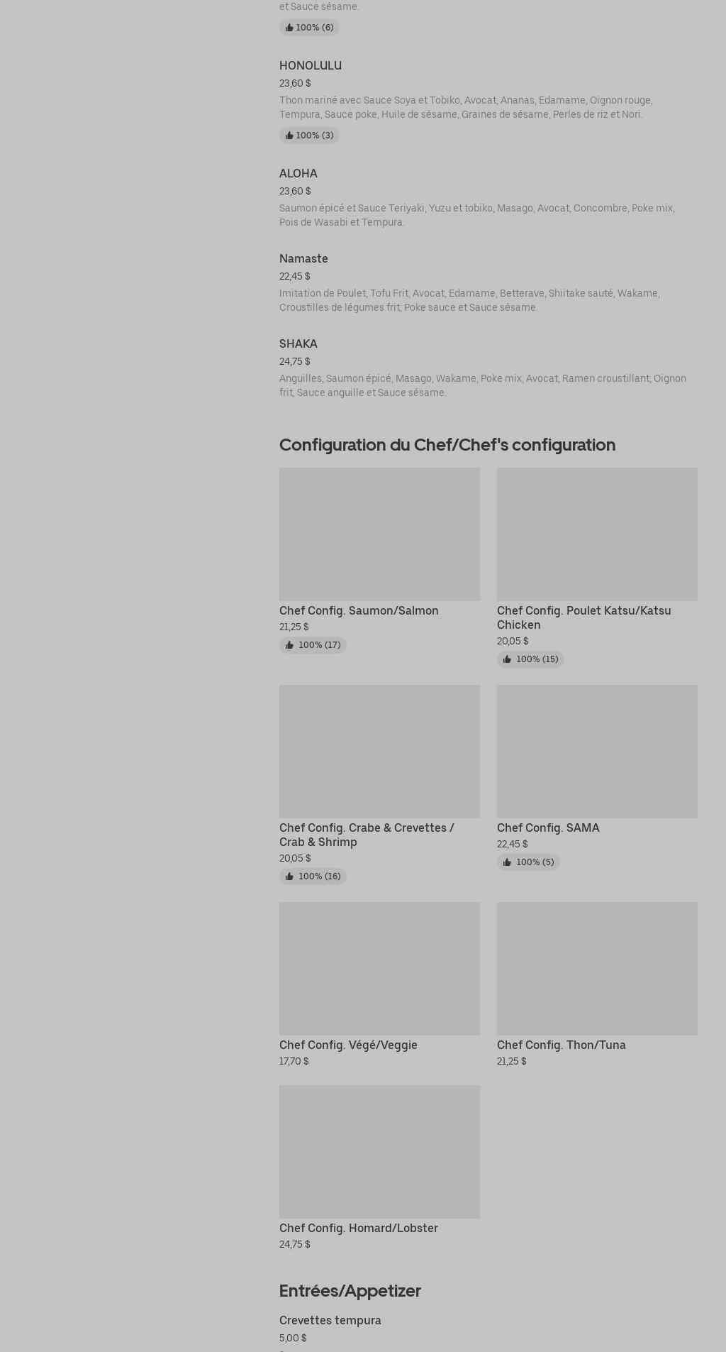 Le Poke Station Ste-Marthe Sur le Lac Menu