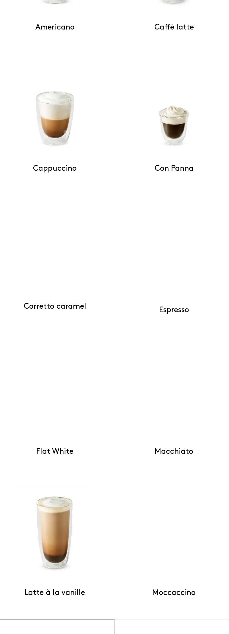 Second Cup Café Menu