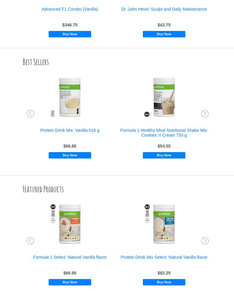 Herbalife Uptown Nutrition Menu