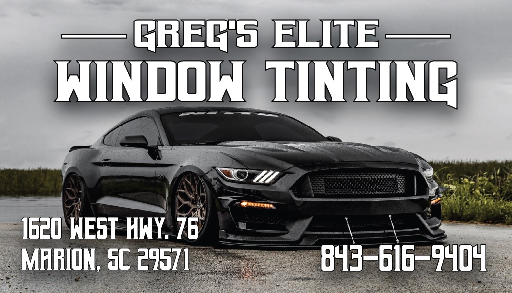 Greg's Elite Window Tinting 1620 US-76, Marion South Carolina 29571