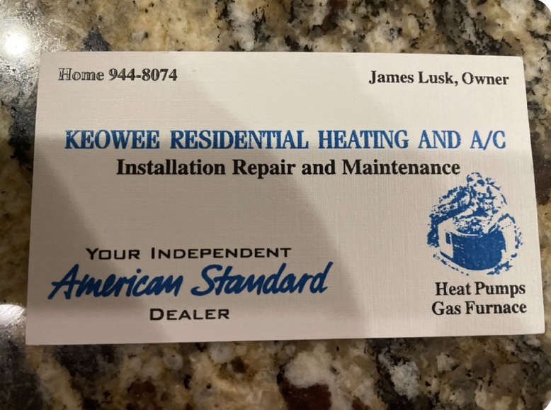 Keowee Residential Heating and Air, Inc. 295 E Main St, Salem South Carolina 29676