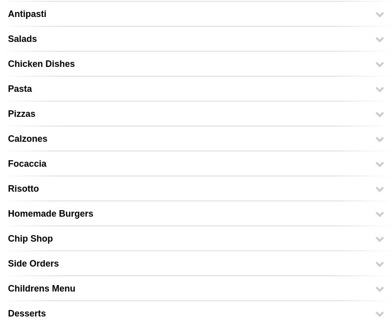 Italian Job Express Menu