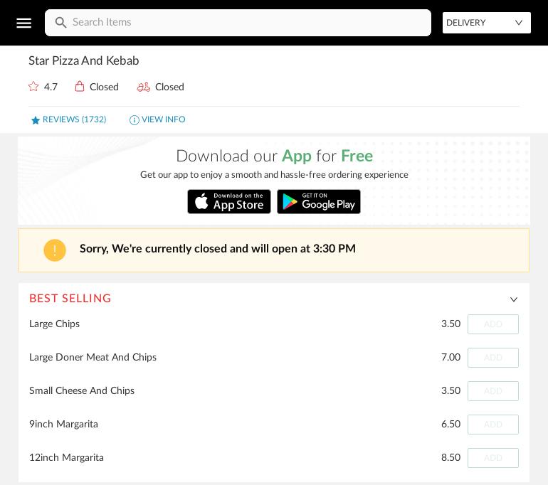 Star Pizza And Kebab Menu