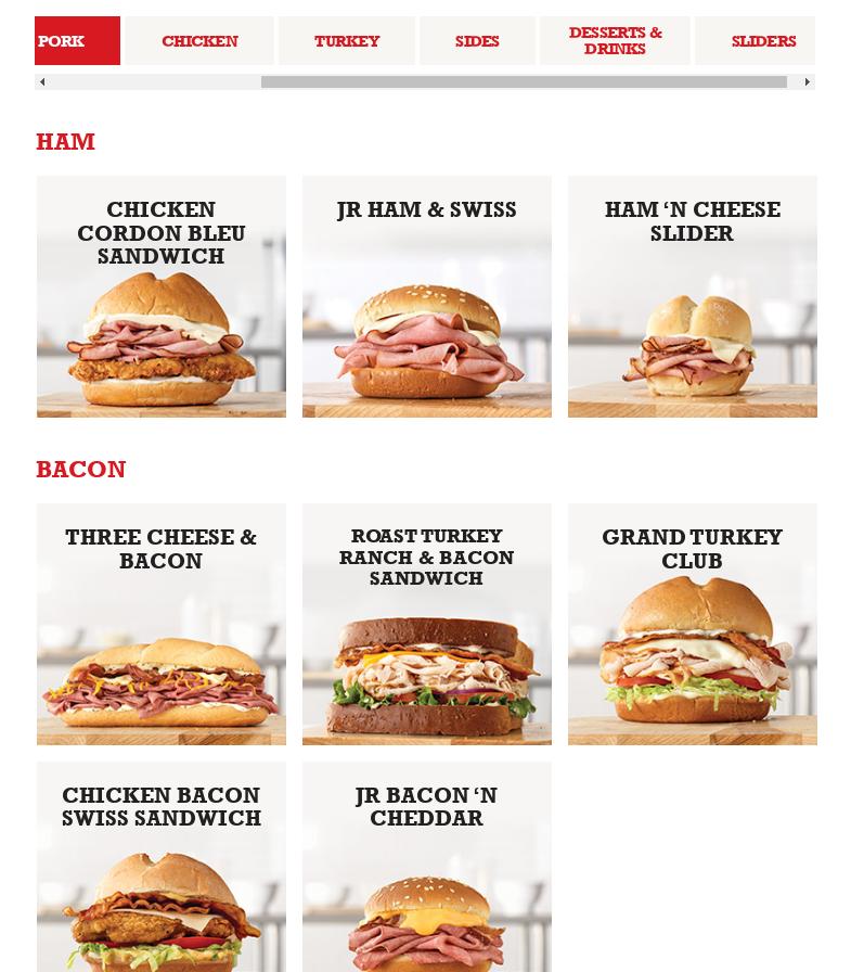 Arby's Menu