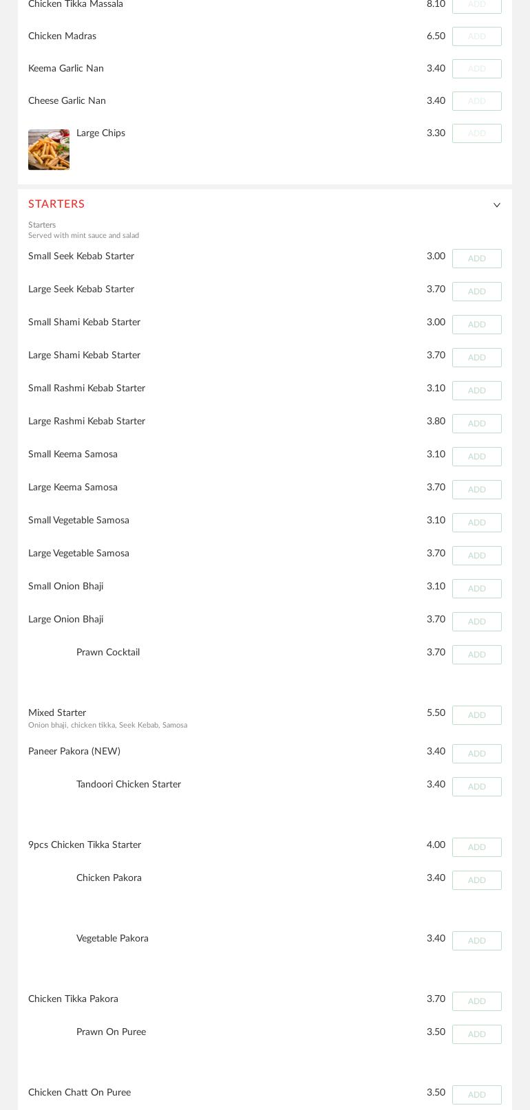 Agra Tandoori & Balti Takeaway Menu