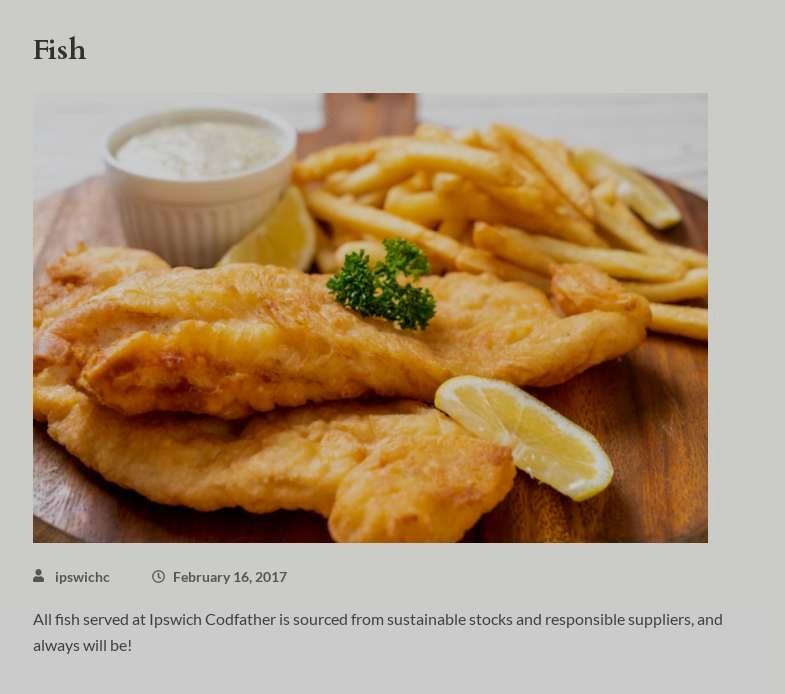 Ipswich Codfather Menu