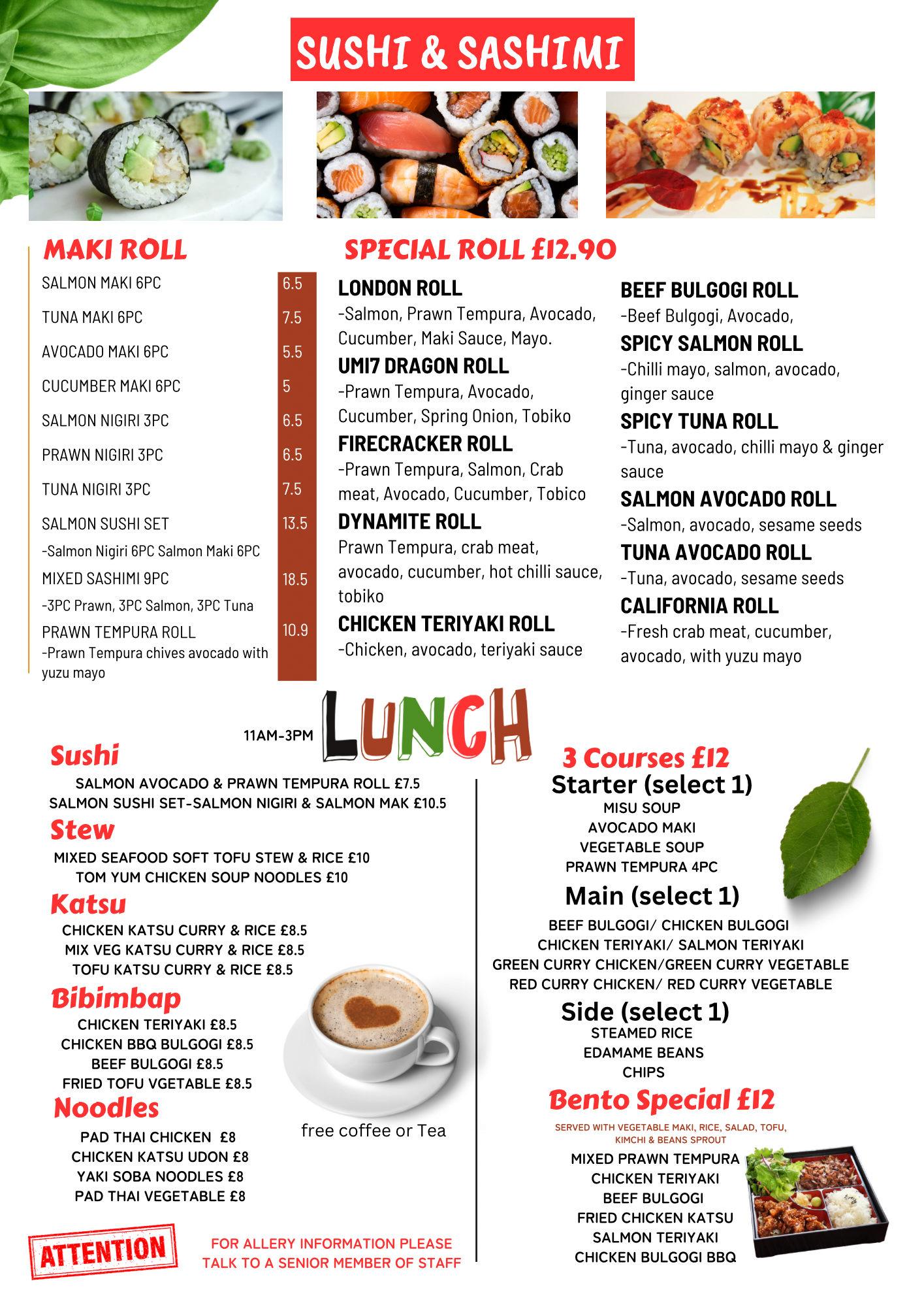 ALIF Spice Fusion Menu
