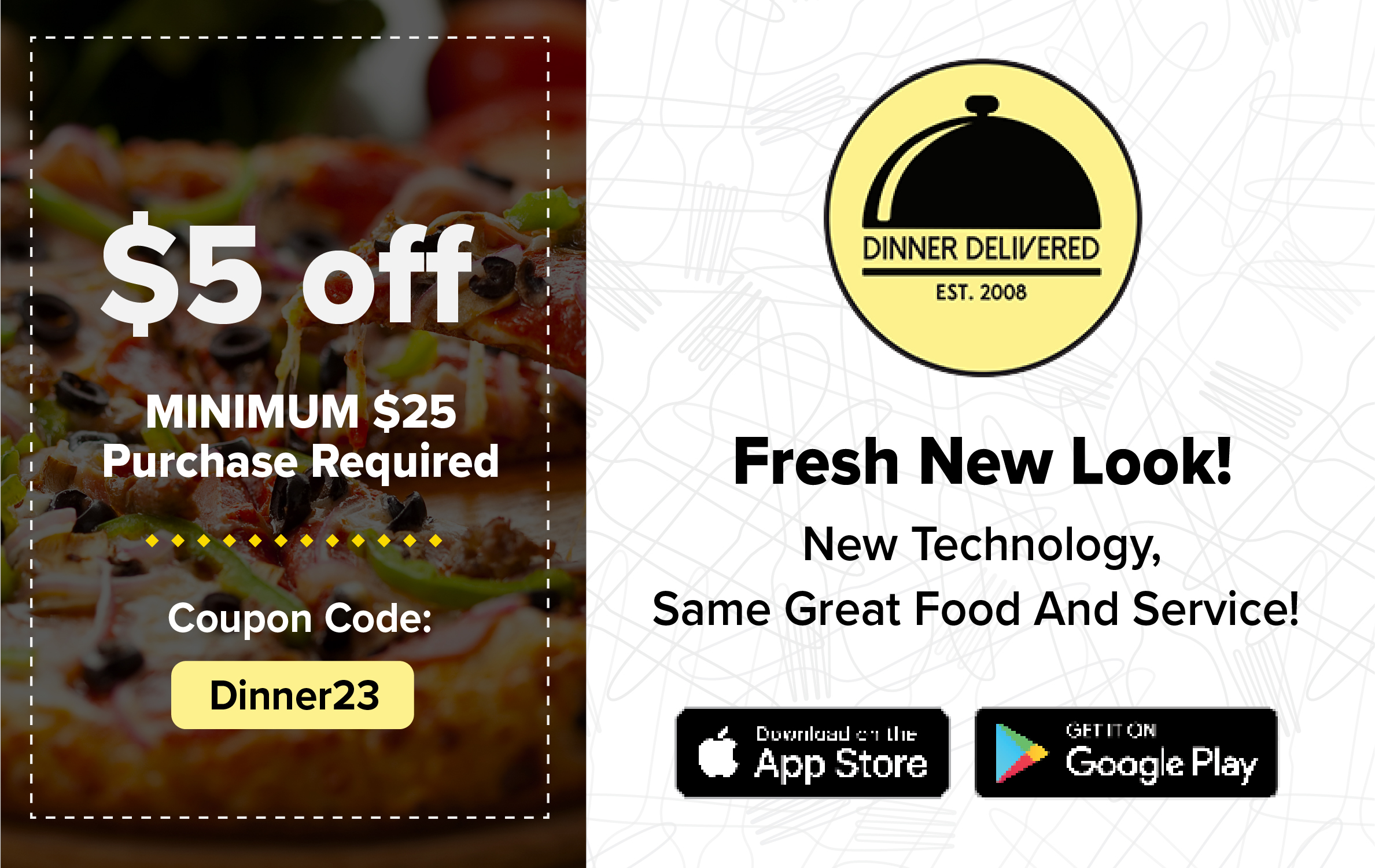 Dinner Delivered Menu