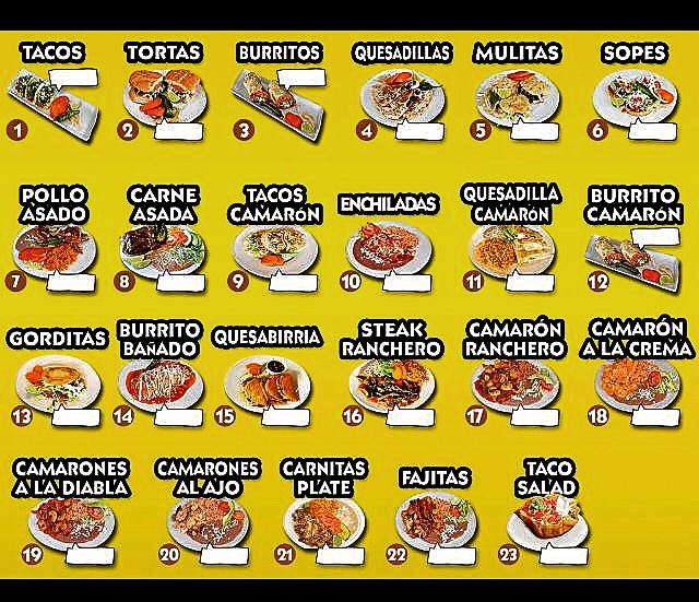Taqueria El Burrito 2 Menu