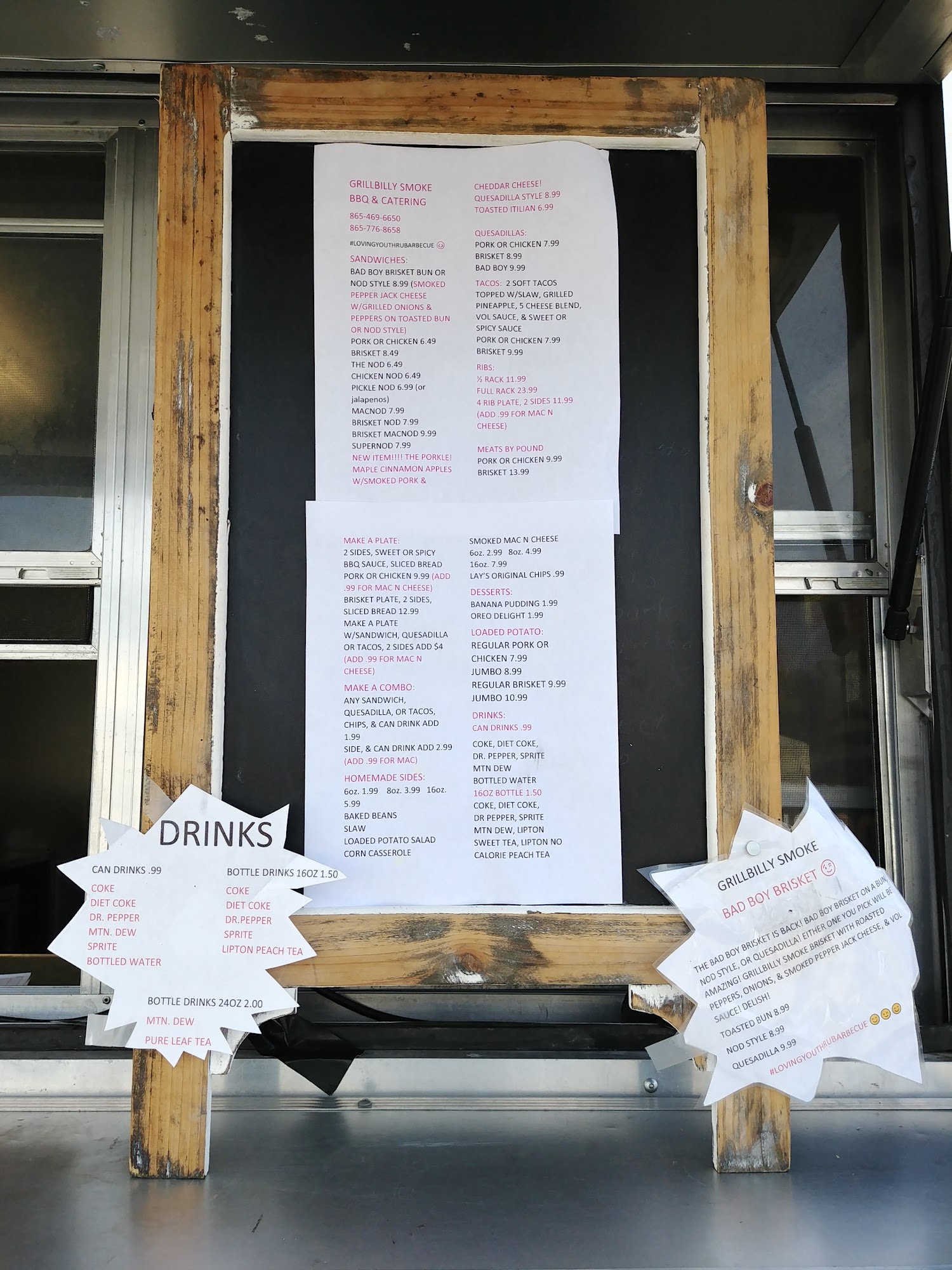 Grillbilly Smoke Menu