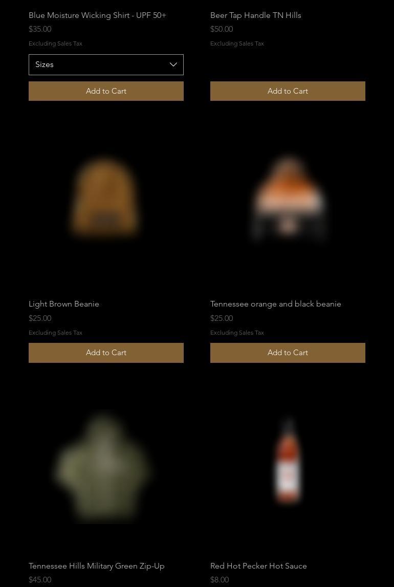 Tennessee Hills Brewstillery Menu