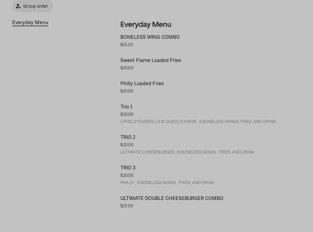 Sweet Flame Kitchen Menu