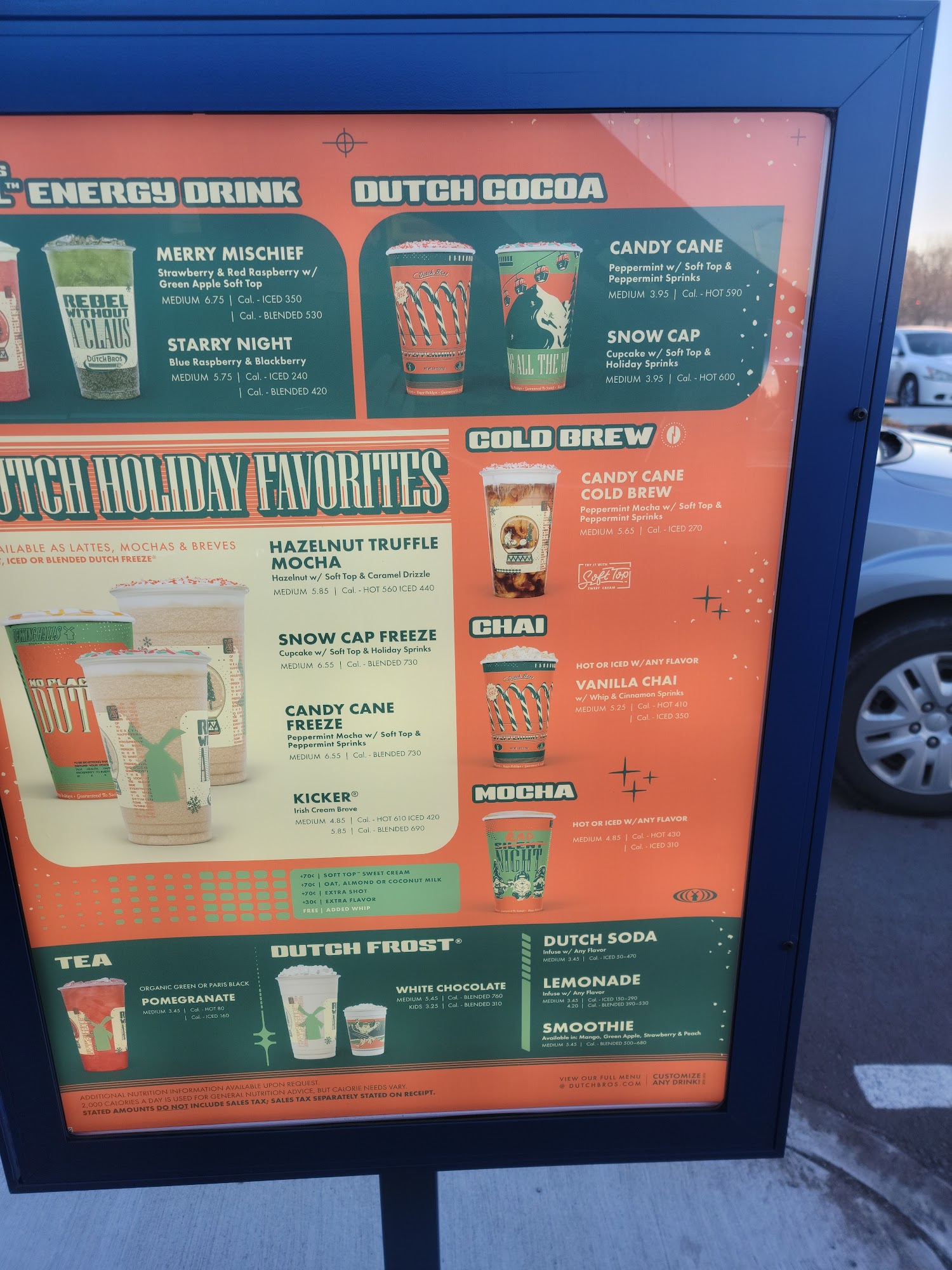 Dutch Bros Coffee Menu