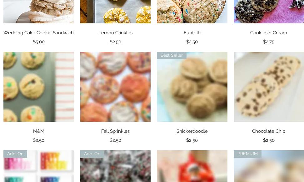 CRAVE Cookie Co Menu