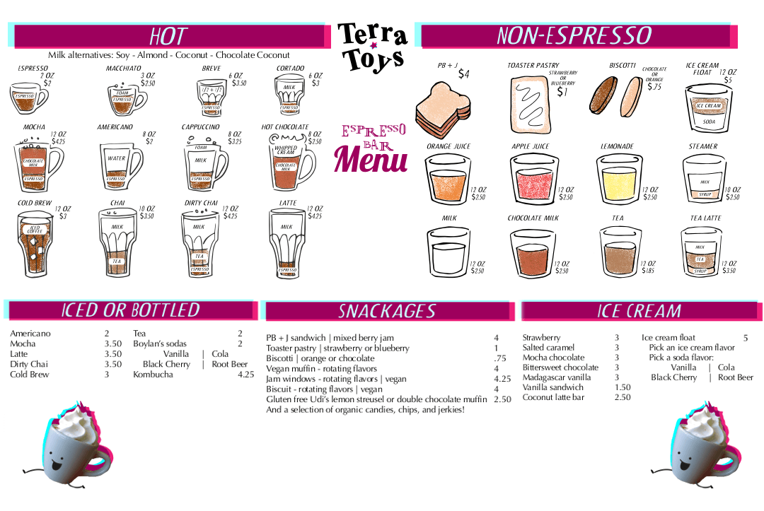 EspressoSelf Menu
