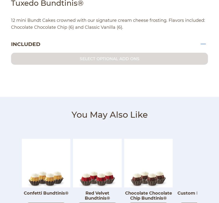 Nothing Bundt Cakes Menu