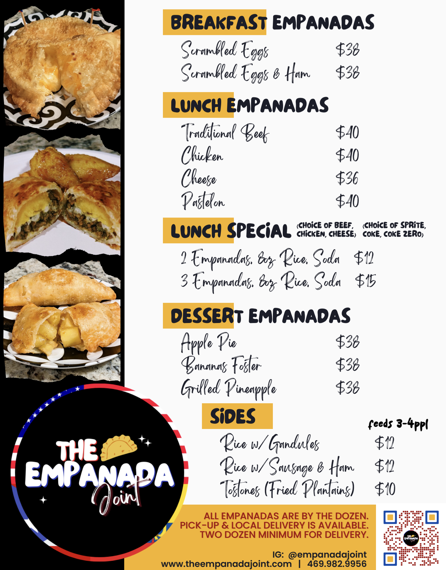 The Empanada Joint Menu