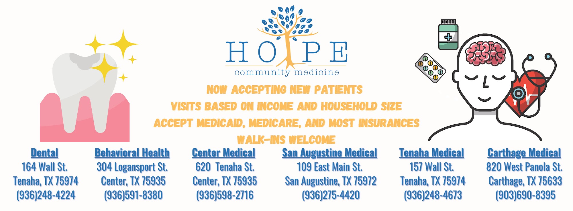 Hope Community Medicine - Carthage 820 W Panola St, Carthage Texas 75633