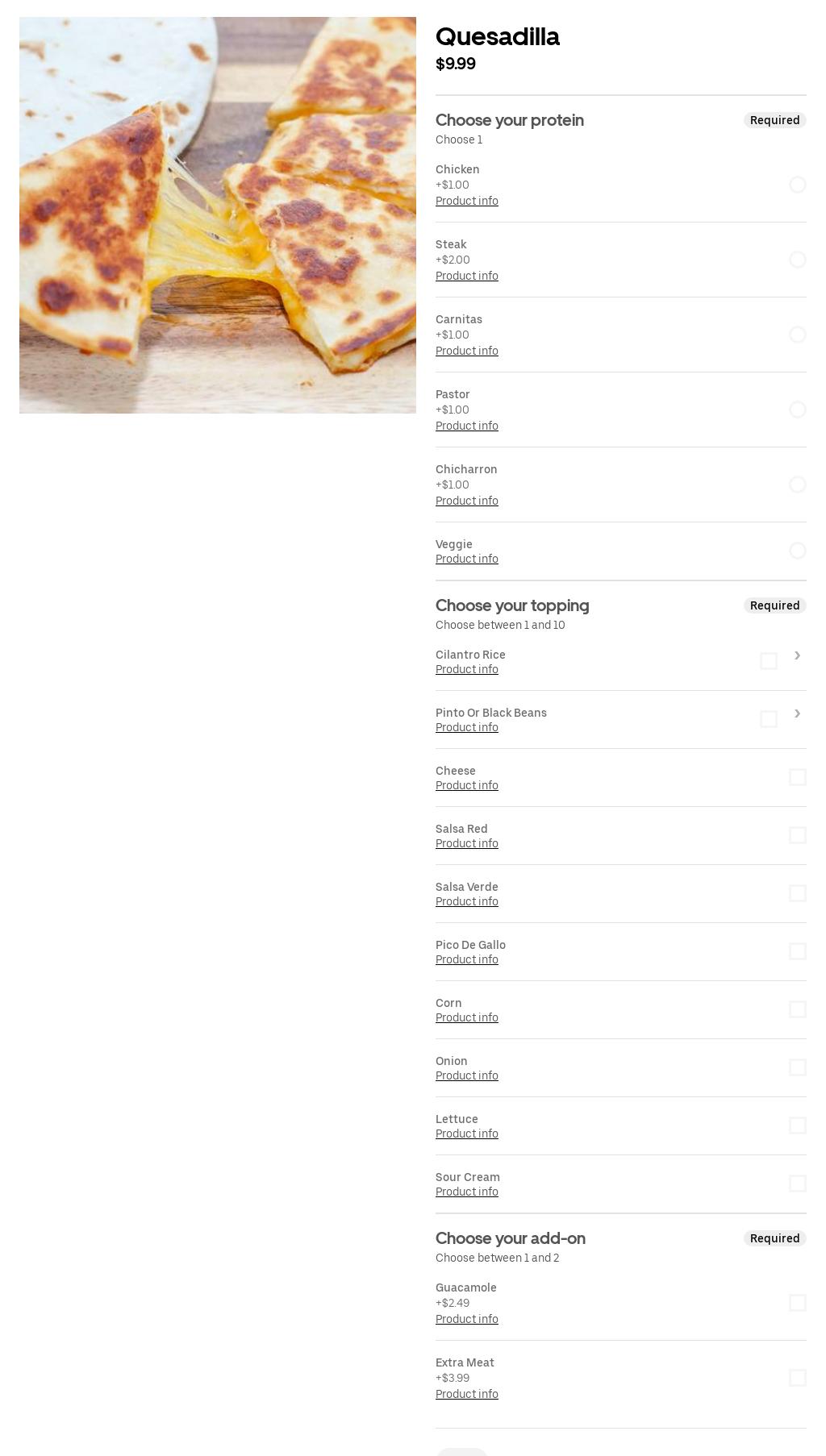 Foodie's Corner Menu