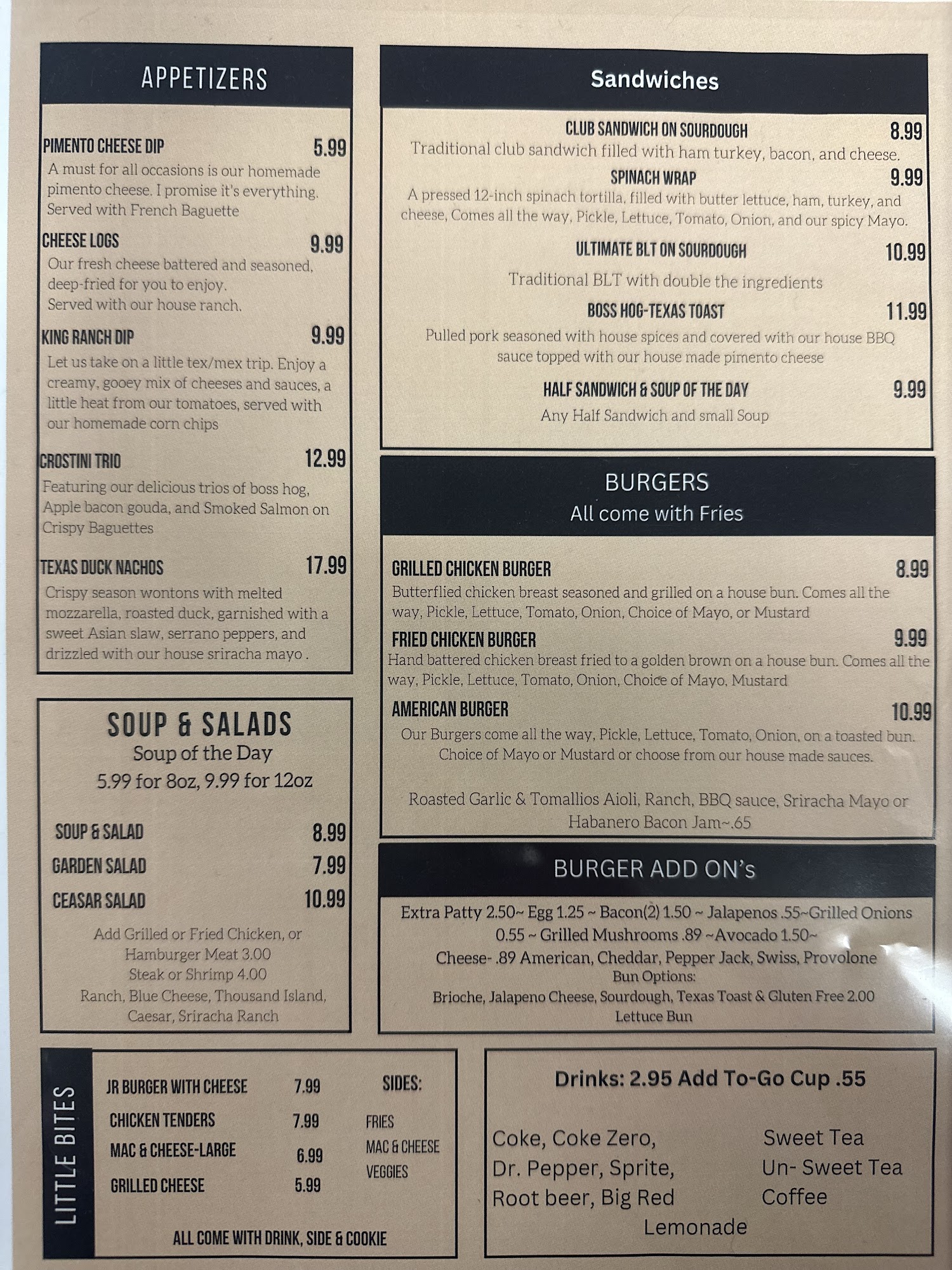 Overstreet Restaurant LLC Menu