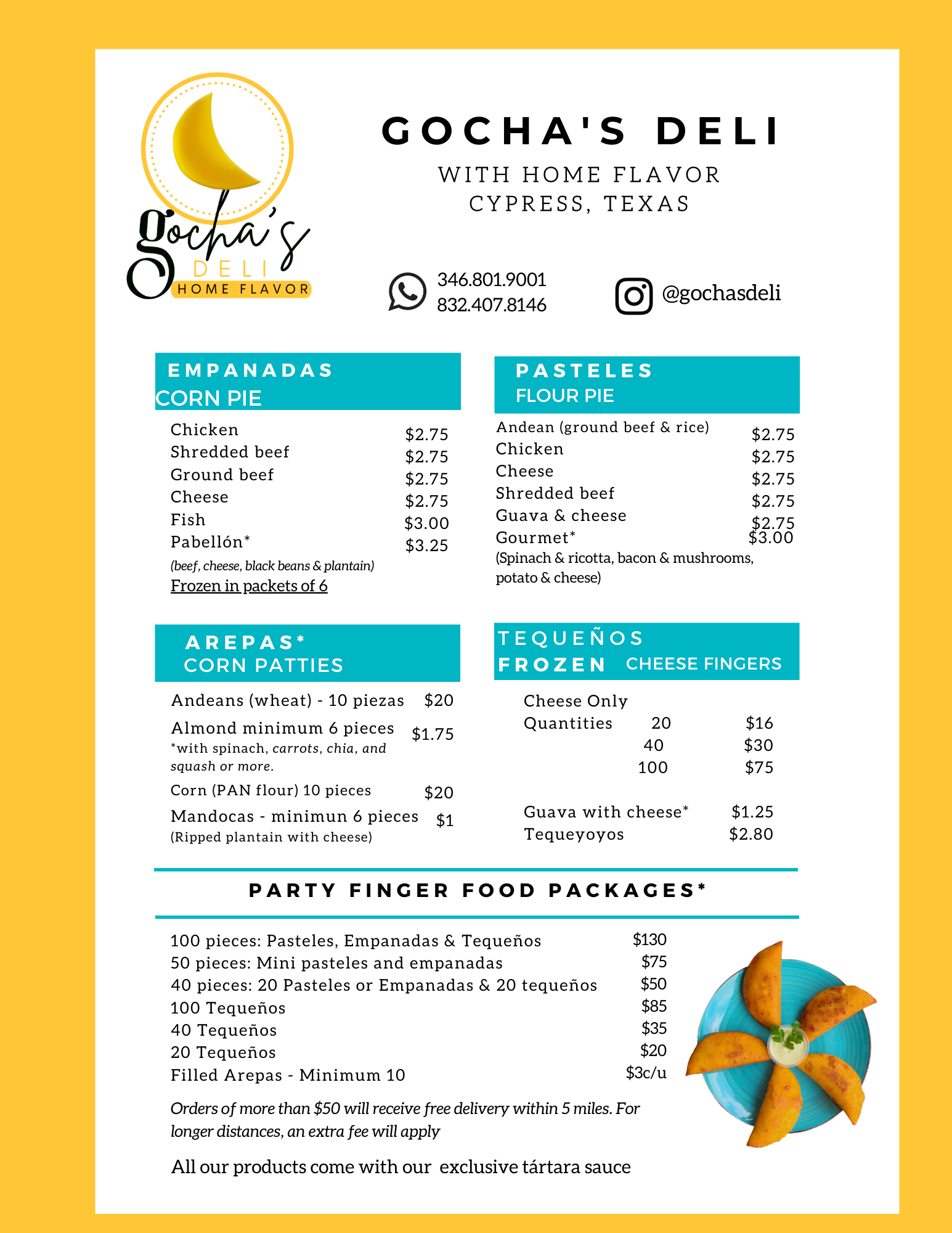 Gocha's Deli Menu