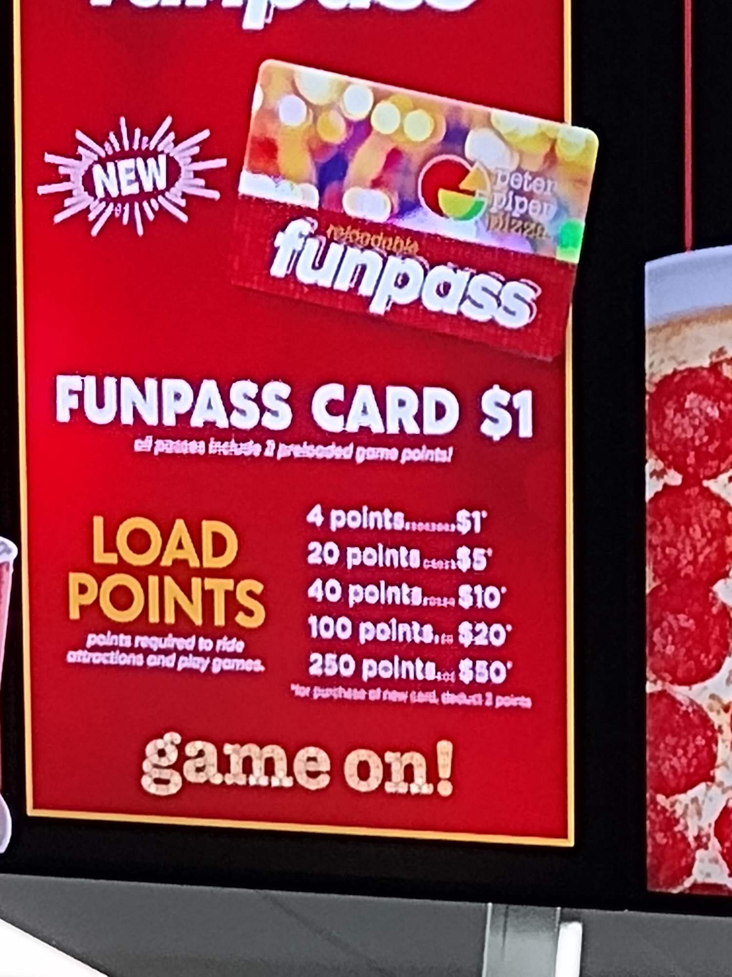Peter Piper Pizza Menu