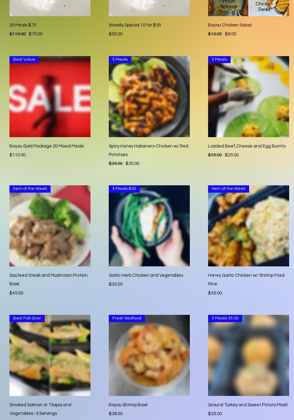 The Food Trap Dallas Menu