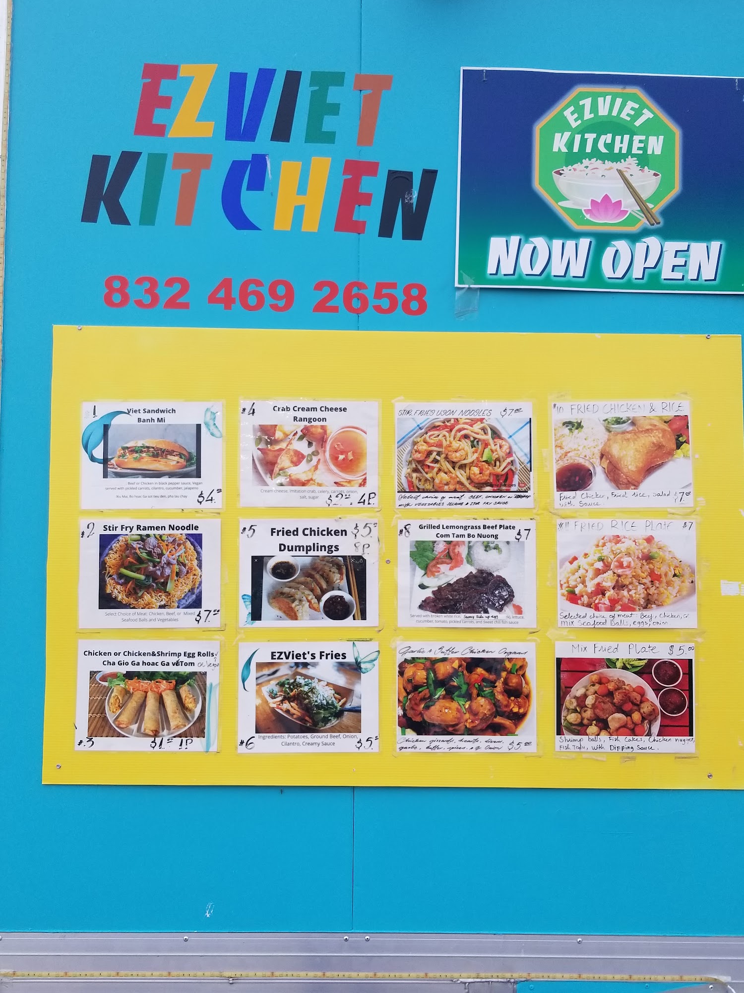 EZVIET Kitchen Menu