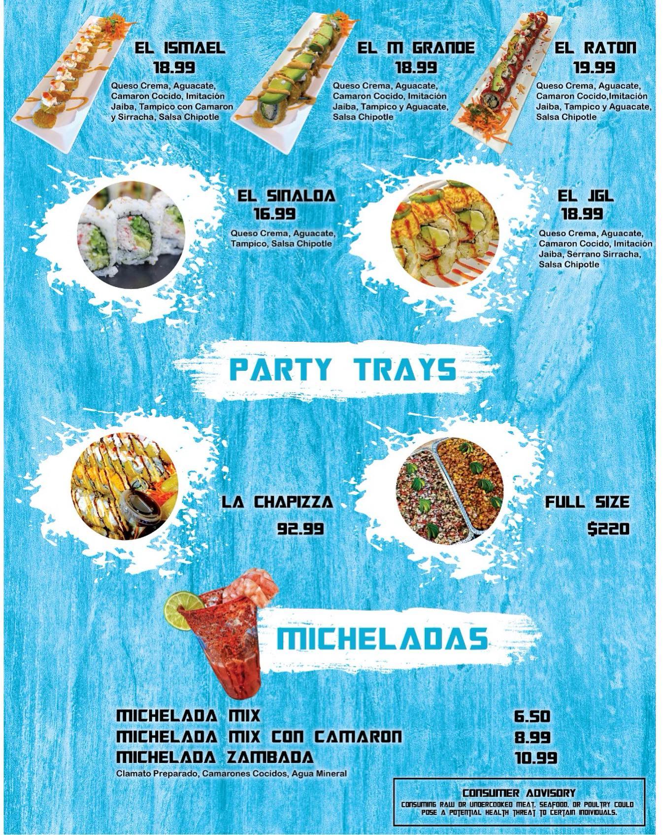 Mariscos zamboa Menu