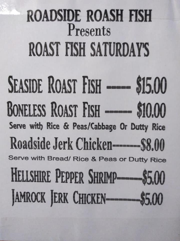 Roadside Roast Fish Menu