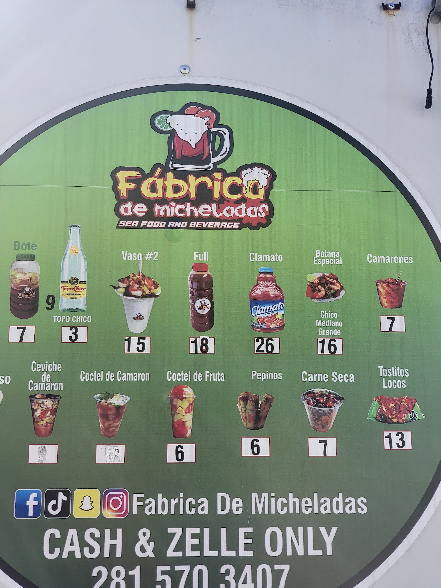 Fabrica de micheladas Menu
