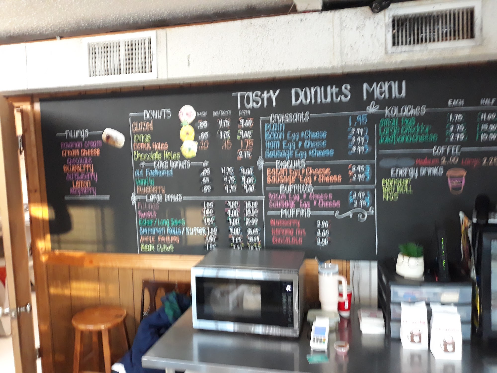 Tasty Donuts Menu