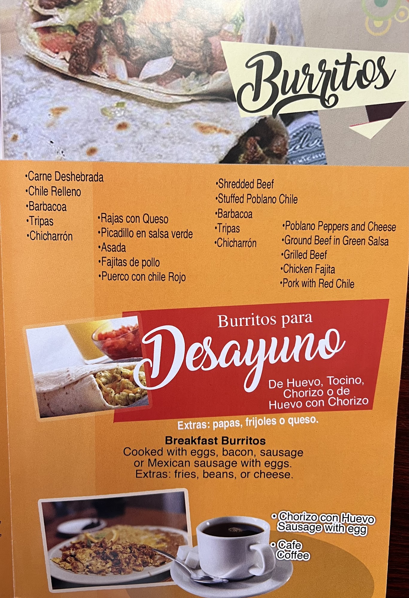 Gorditas La Hacienda Menu