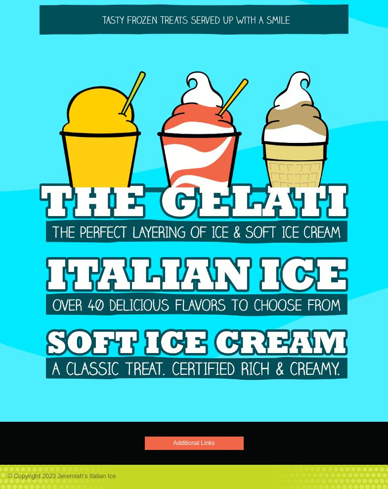 Jeremiah's Italian Ice Menu