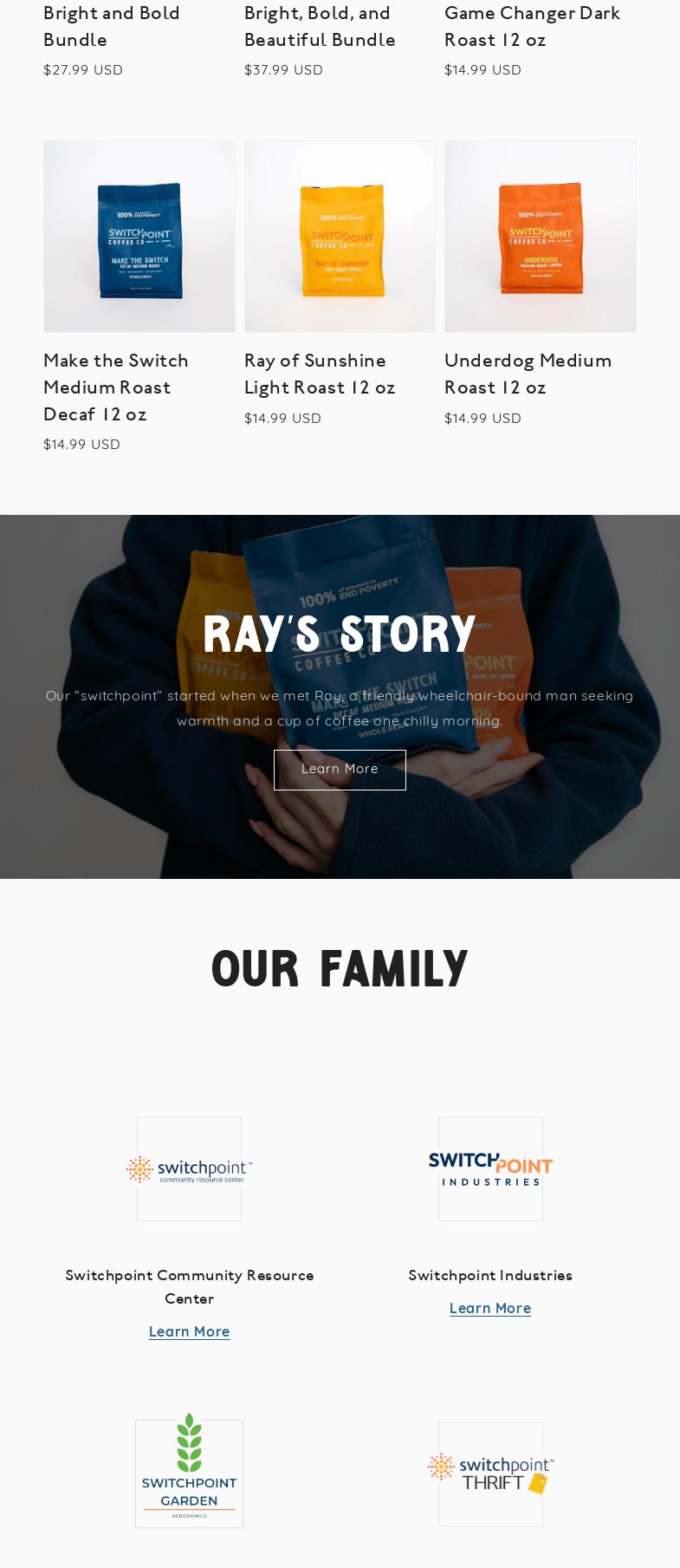 Switchpoint Coffee Co Menu