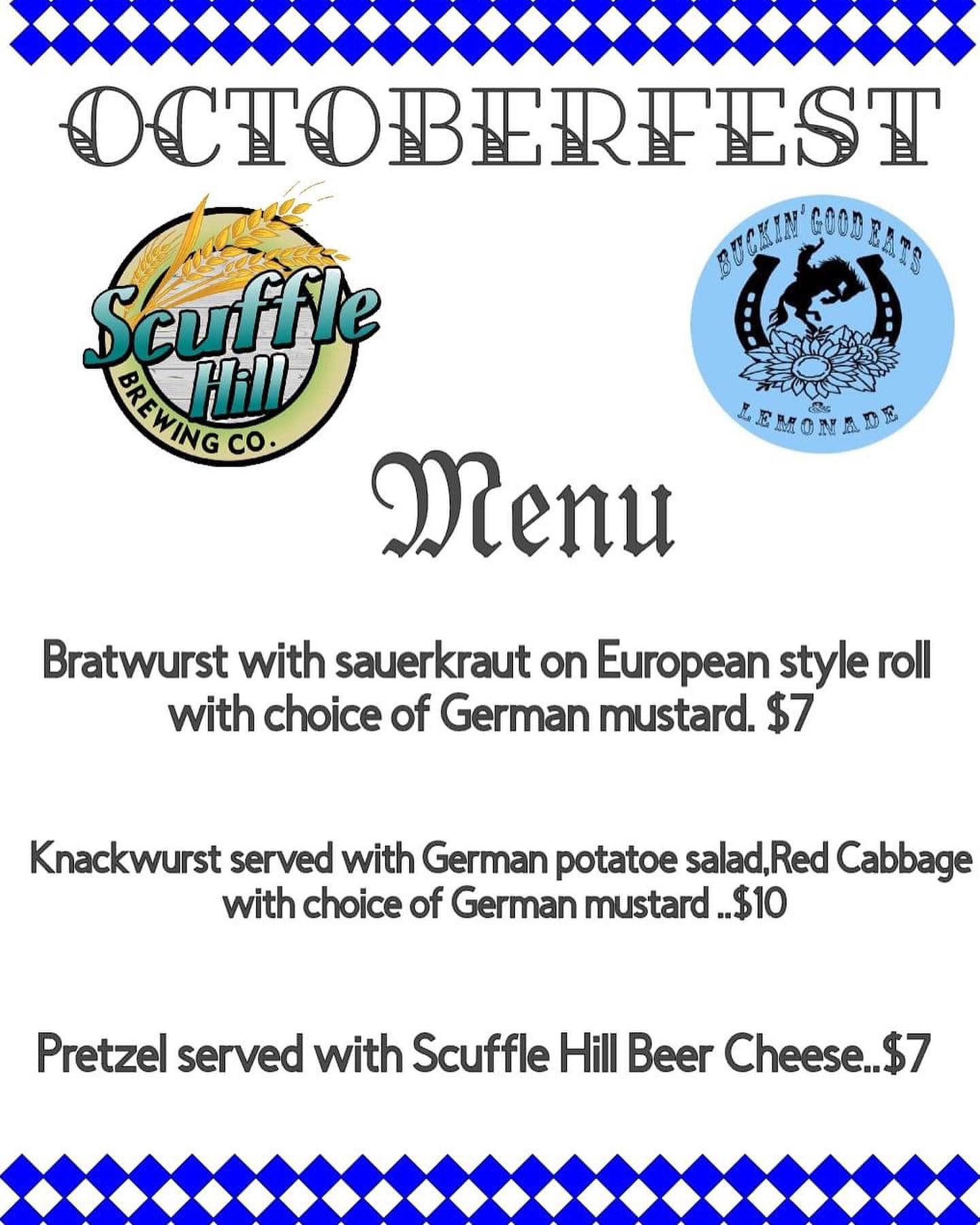 Scuffle Hill Brewing Company Menu