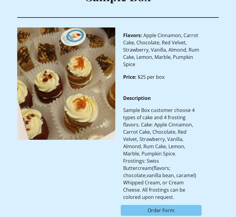 Let Them Eat Cake LLC. Menu