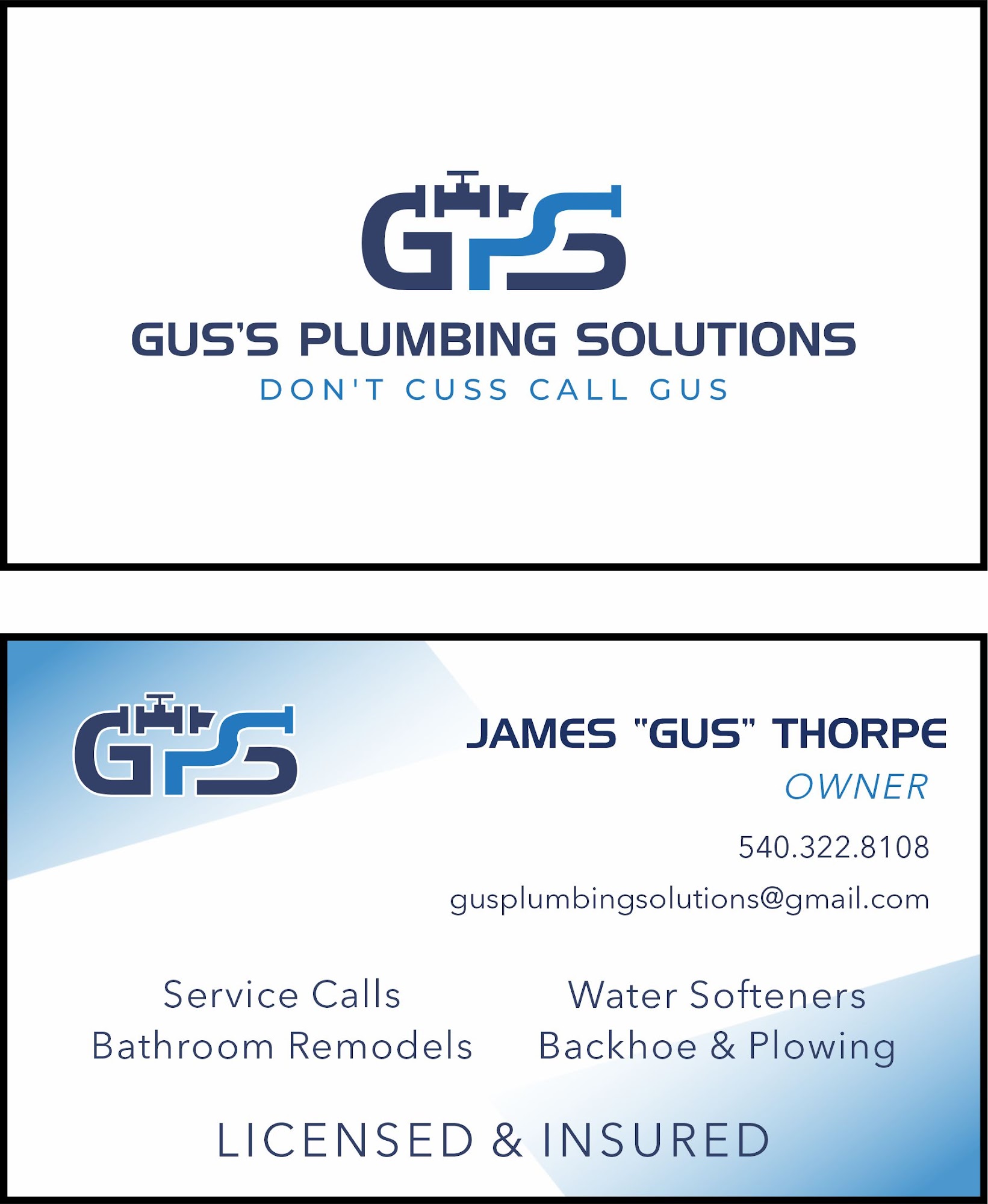 Gus's plumbing solutions llc 18 Golden Russet Dr, Linden Virginia 22642
