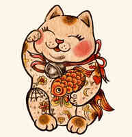 Lucky Cat Tattoo