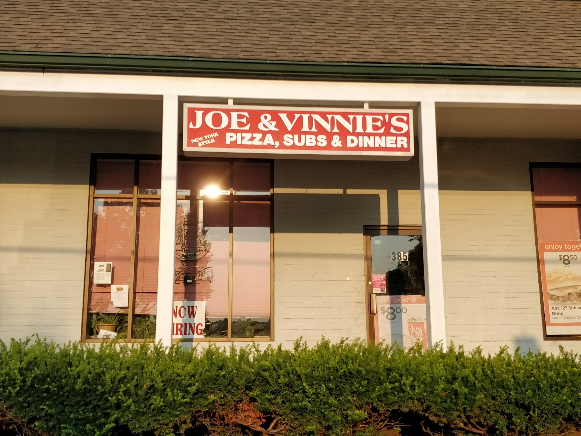 JOE & VINNIES PIZZA SUBS