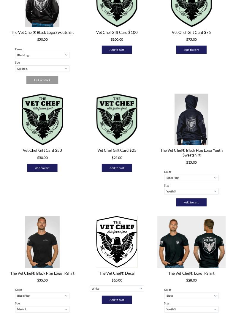 The Vet Chef LLC Menu
