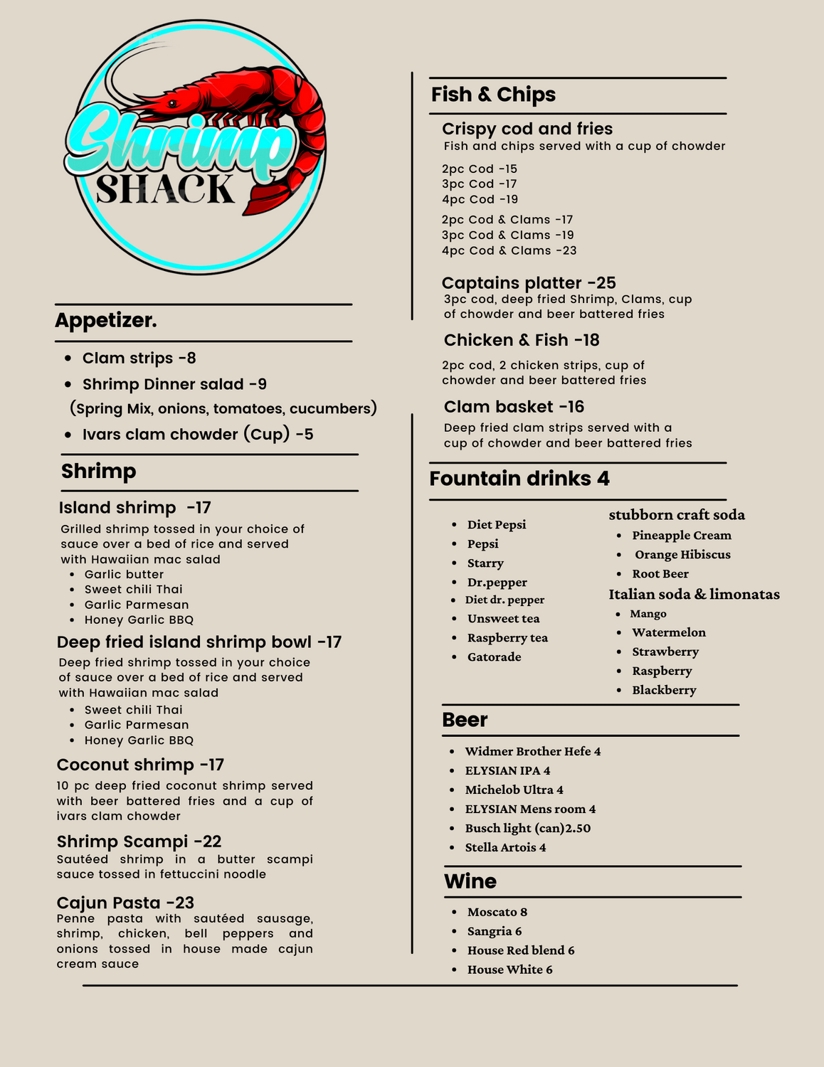 The Pasta Bowl & Shrimp Shack, Chehalis Menu, Reviews (64), Photos Restaurantji