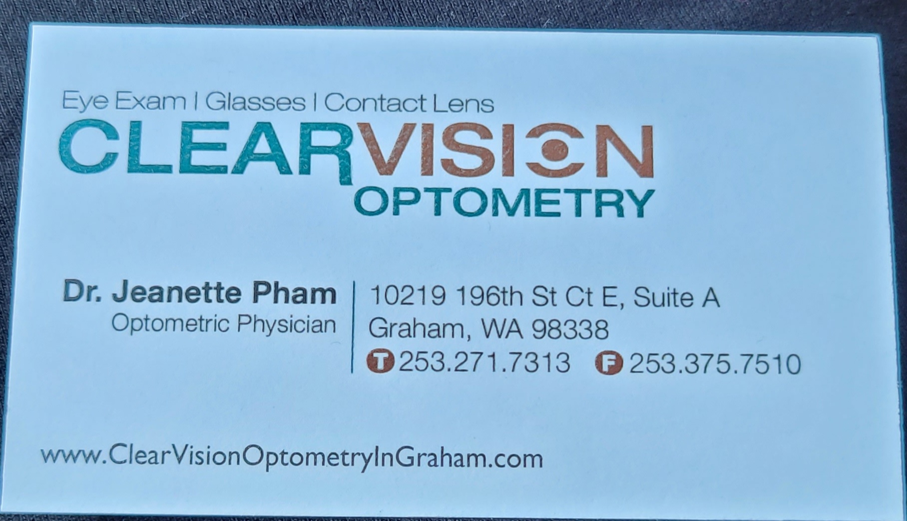 Clear Vision Optometry 10219 196th St Ct E UNIT A, Graham Washington 98338