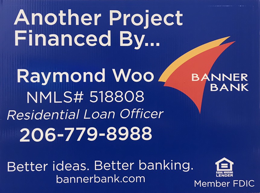Raymond Woo - BANNER BANK - BELLEVUE - MERCER ISLAND - SEATTLE - ISSAQUAH - RENTON - KENT 2918 78th Ave SE, Mercer Island Washington 98040