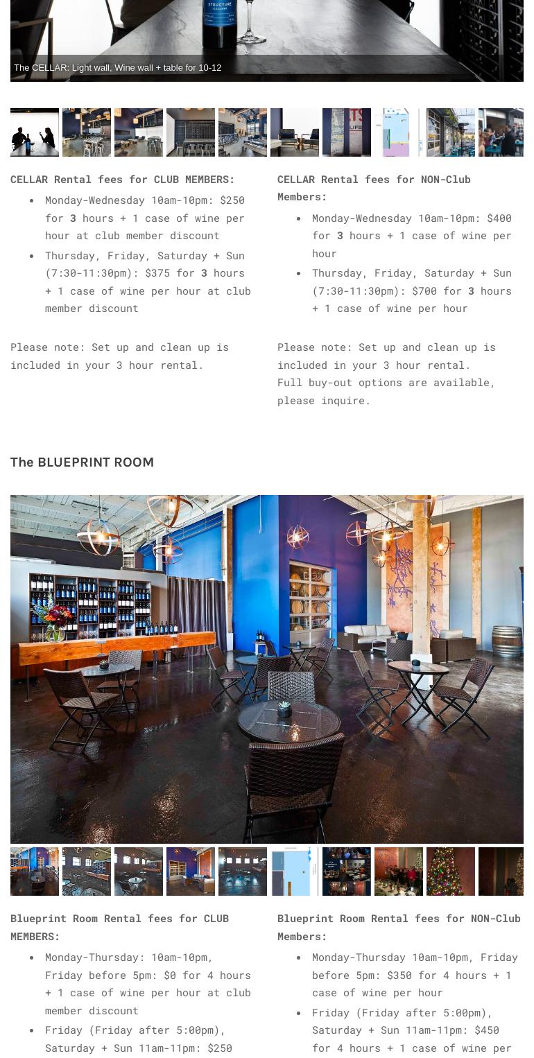 Structure Cellars Winery + Tasting Room Menu